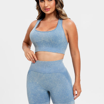 Scoop Neck Wide Strap Top and Shorts Active Set - Image 5