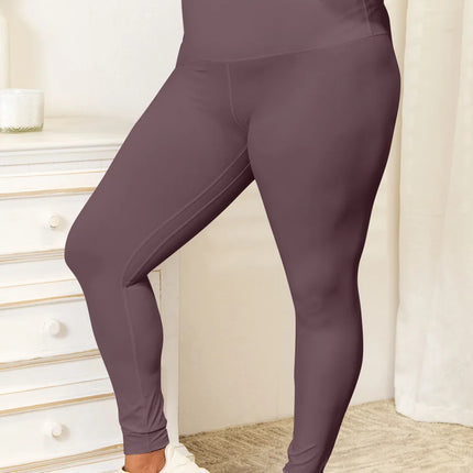 Double Take Wide Waistband Sports Leggings - Image 7