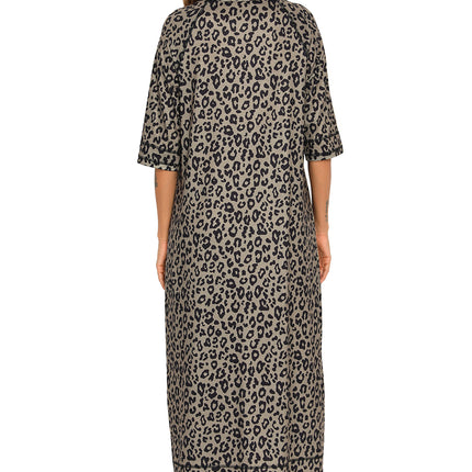 Printed Slit Night Dress with Pockets - Image 18