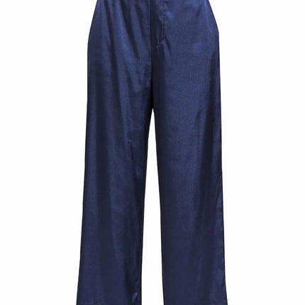 Zenana Wide-Leg Satin Pants - Image 1