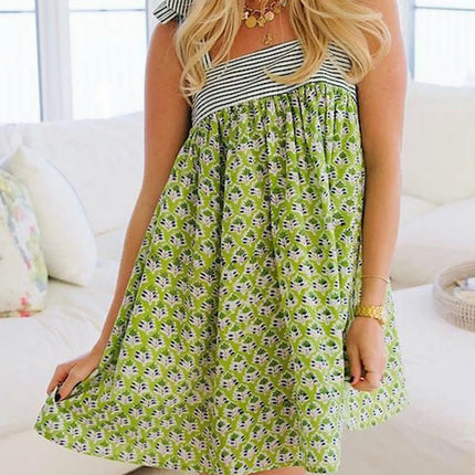 Printed Tie Shoulder Mini Cami Dress - Image 4