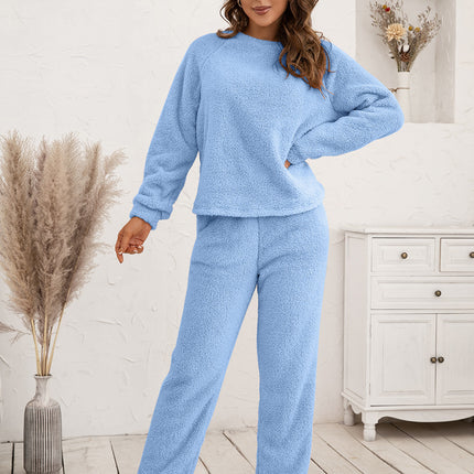 Ivy Lane Teddy Long Sleeve Top and Pants Lounge Set - Image 25