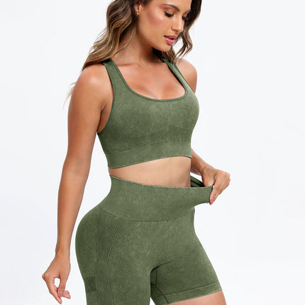 Scoop Neck Wide Strap Top and Shorts Active Set - Image 17