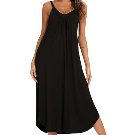 V-Neck Midi Lounge Dress - Image 10
