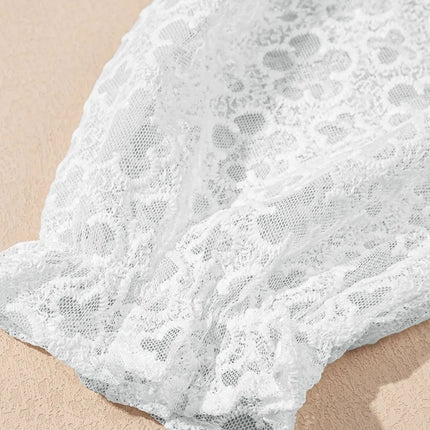 Lace Puff Sleeve Empire Waist Mini Dress - Image 10