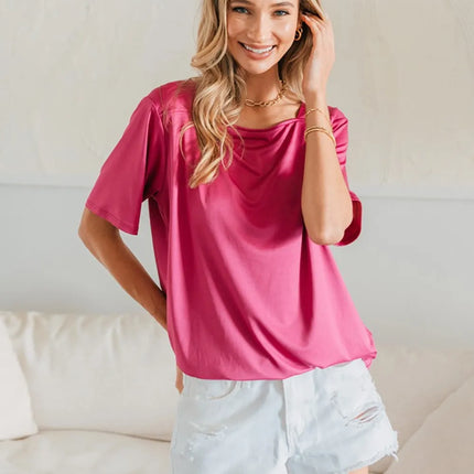 Sew In Love Full Size Square Neck Short Sleeve Top - Image 1