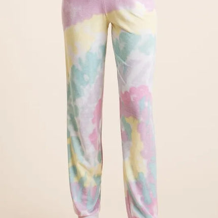 BiBi Tie Dye French Terry Casual Pants - Image 2