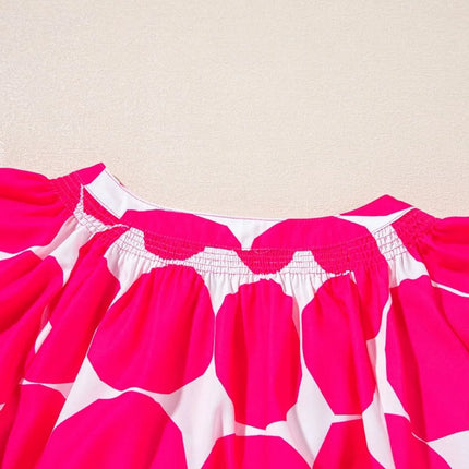 Contrast Notched Flutter Sleeve Dress - Image 10