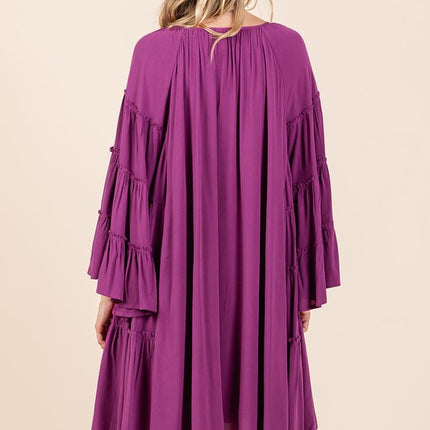 Mittoshop Frill Tie Neck Bell Sleeve Dress - Image 5