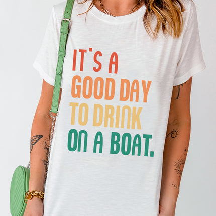 IT'S A GOOD DAY TO DRINK ON A BOAT Graphic Tee - Image 4