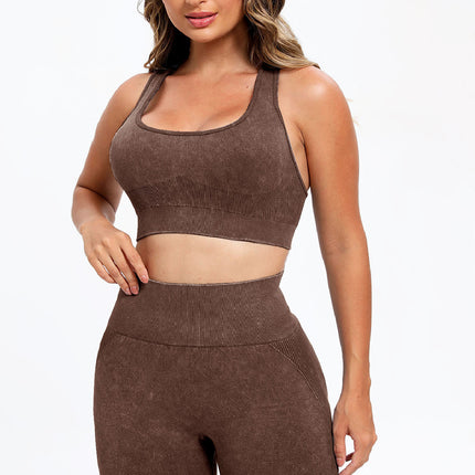 3 Piece Washed Square Neck Wide Strap Active Set - Image 22