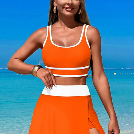 Scoop Neck Top and Skort Swim Set - Image 15