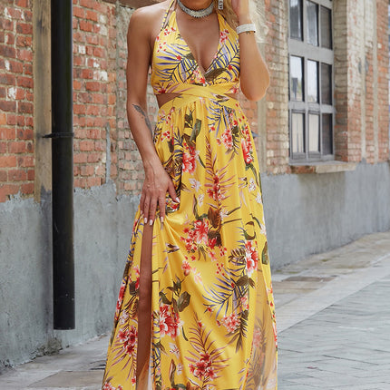 Halter Neck Split Dress - Image 3