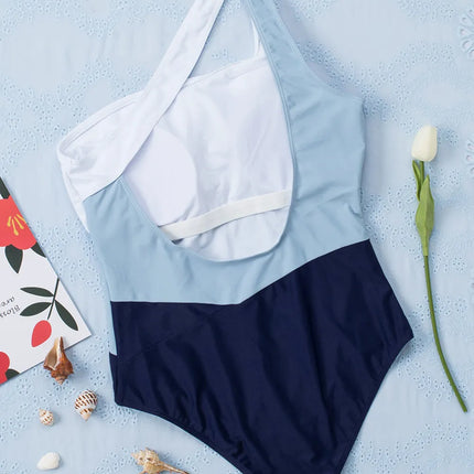 Full Size Cutout Color Block Sleeveless One-Piece Swimwear - Image 6