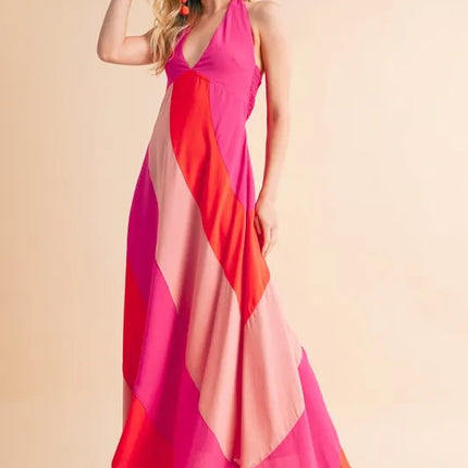 Aemi+Co Color Block Sleeveless Maxi Dress - Image 1