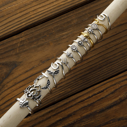 Alloy Multi Shapes 15-Piece Ring Set - Image 1