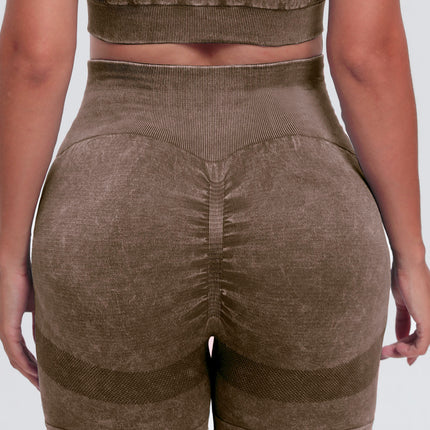 Washed High Waist Active Shorts - Image 7