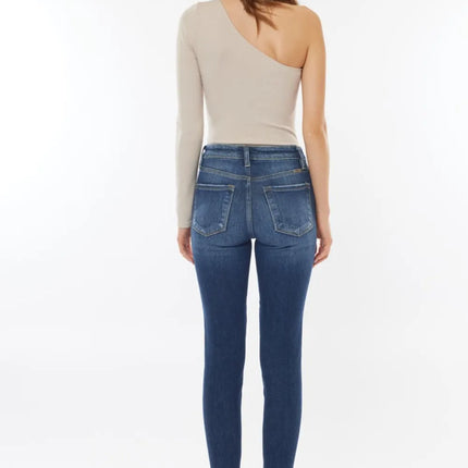 Kancan Raw Hem High Waist Cropped Jeans - Image 3