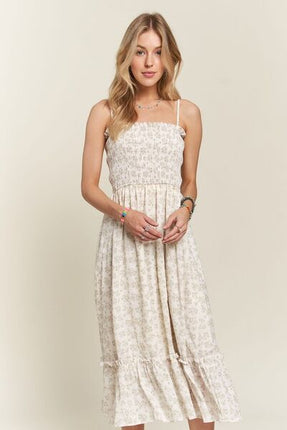 ADORA Smocked Floral Ruffled Hem Cami Dress - Image 2