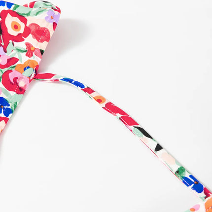 Floral Half Sleeve Deep V Neck Cutout Back Maxi Dress - Image 12