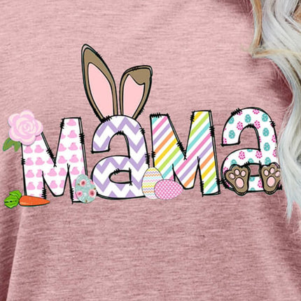 Easter MAMA Graphic Round Neck T-Shirt - Image 18