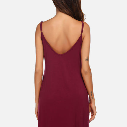 Scoop Neck Spaghetti Strap Lounge Dress - Image 9