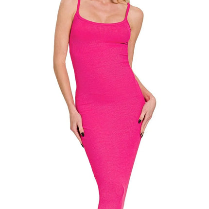 Zenana Ribbed Bodycon Midi Dress - Image 1