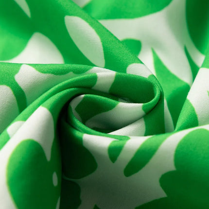 Printed Puff Half Sleeve V Neck Babydoll Dress - Image 9