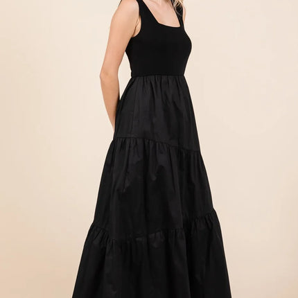 Mittoshop Mix Media Square Neck Maxi Dress - Image 3