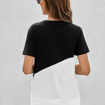Two-Tone Round Neck Tee - Image 2