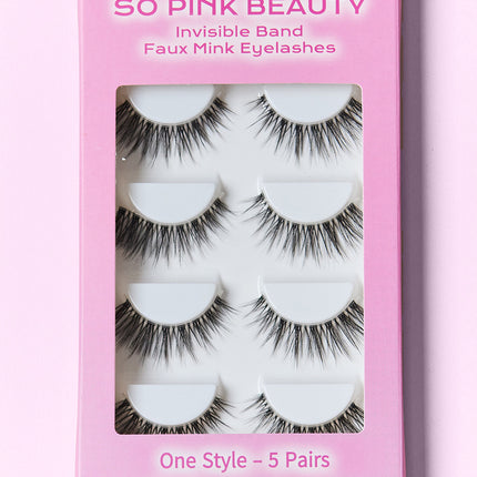 SO PINK BEAUTY Faux Mink Eyelashes 5 Pairs - Image 7
