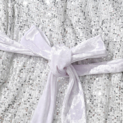 Sequin Tie Front T-Shirt Dress - Image 3