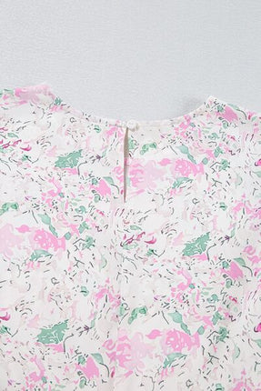 Printed Round Neck Long Sleeve Blouse - Image 10