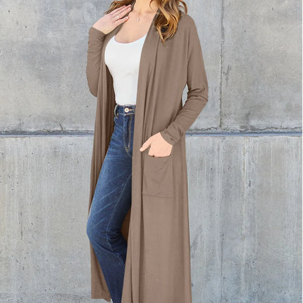 Basic Bae Full Size Open Front Long Sleeve Cover Up - Image 31