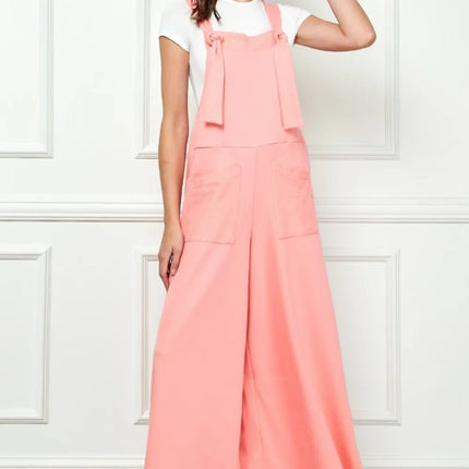 Veveret Wide Strap French Terry Overalls - Image 3