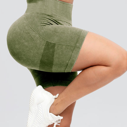 Washed High Waist Active Shorts - Image 16