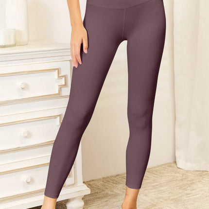 Double Take Wide Waistband Sports Leggings - Image 3