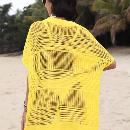 Hollow Out Collared Neck Cover-Up - Image 18