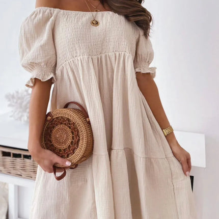 Smocked Off-Shoulder Mini Dress - Image 5