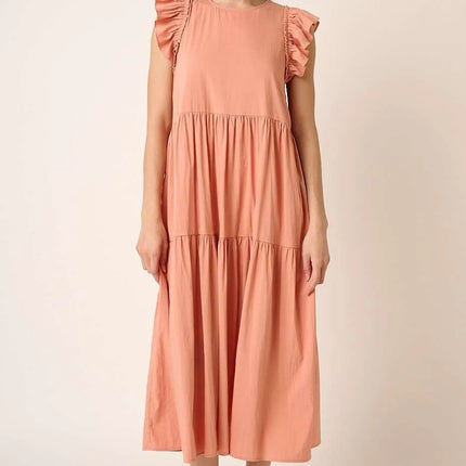 Mittoshop Ruffle Short Sleeve Tiered Maxi Dress - Image 5