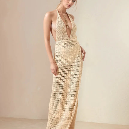 Hollow Out Halter Neck Cover-Up Dress - Image 5