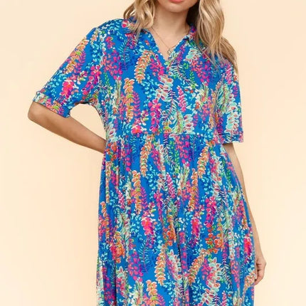 Haptics Johnny Collar Babydoll Dress with Side Pockets - Image 9