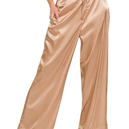 Zenana Wide-Leg Satin Pants - Image 2