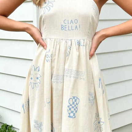 Cutout Back Printed Square Neck Maxi Cami Dress - Image 19