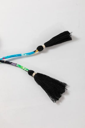 Floral Tie Neck Balloon Sleeve Blouse - Image 8