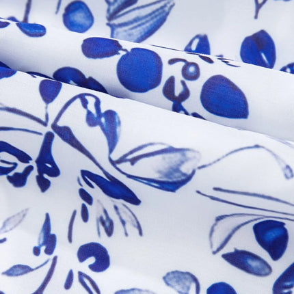 Smocked Printed Square Neck Puff Sleeve Dress - Image 10