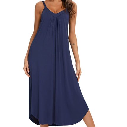 V-Neck Midi Lounge Dress - Image 16
