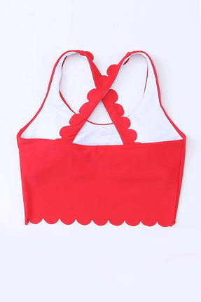 Crisscross Scoop Neck Swim Top - Image 6