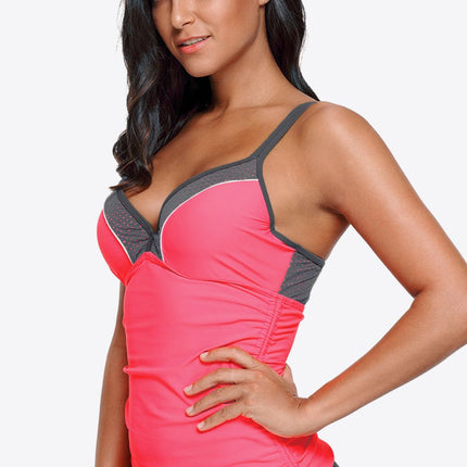 Contrast Sweetheart Neck Swim Cami - Image 7