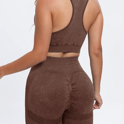 Scoop Neck Wide Strap Top and Shorts Active Set - Image 13